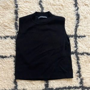 Brandy Melville Cropped Mock Neck Sleeveless Sweater